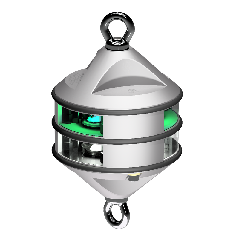3nm 360° White/Green, hoist, silver anodized 3nm 360° White/Green, hoist, silver anodized